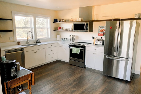 Microwave, oven, stovetop, dishwasher