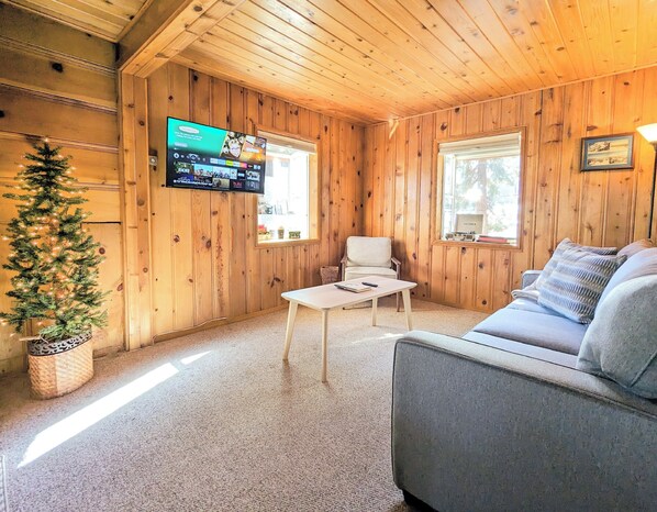 Smart TV, fireplace