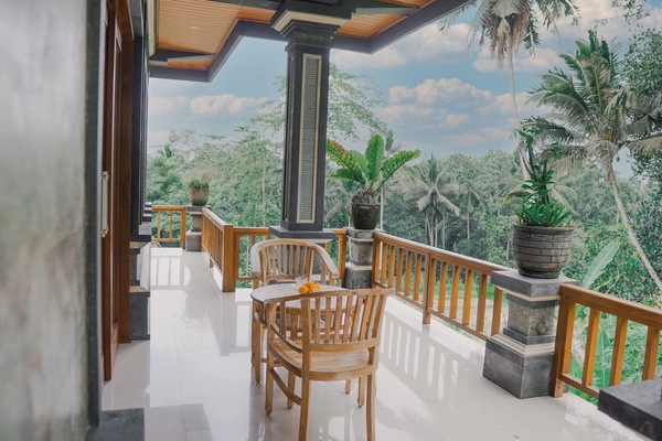 Kahden hengen deluxe-huone, parveke, näköala puutarhaan | Terassi/patio