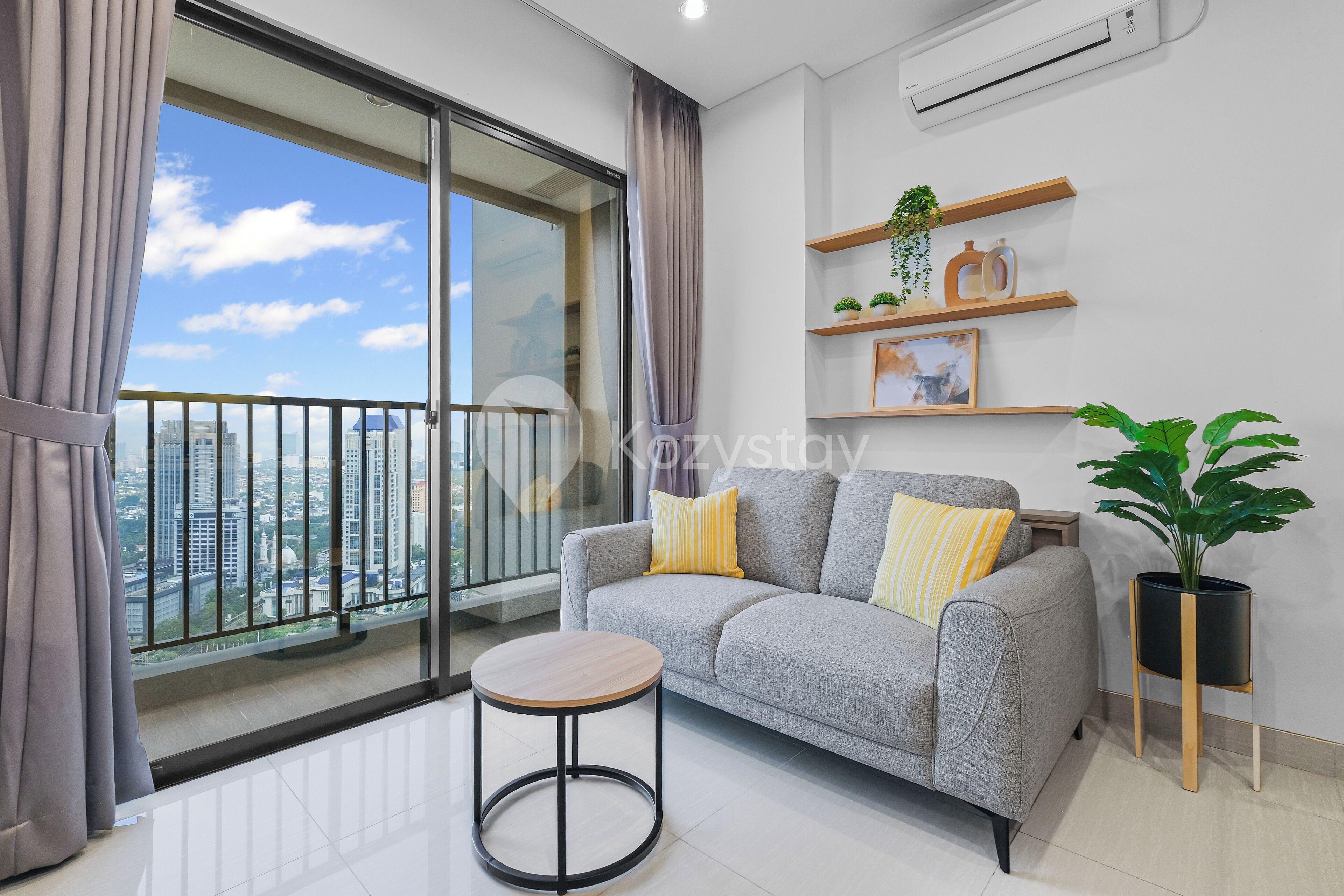 Apartment, 1 Bedroom, City View | Living area | 43-inch Smart TV with cable channels, Netflix, streaming services