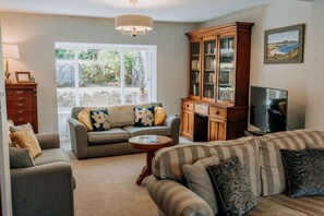 TV, fireplace - Charming St Davids Cottage with Cathedral Views (St Davids)