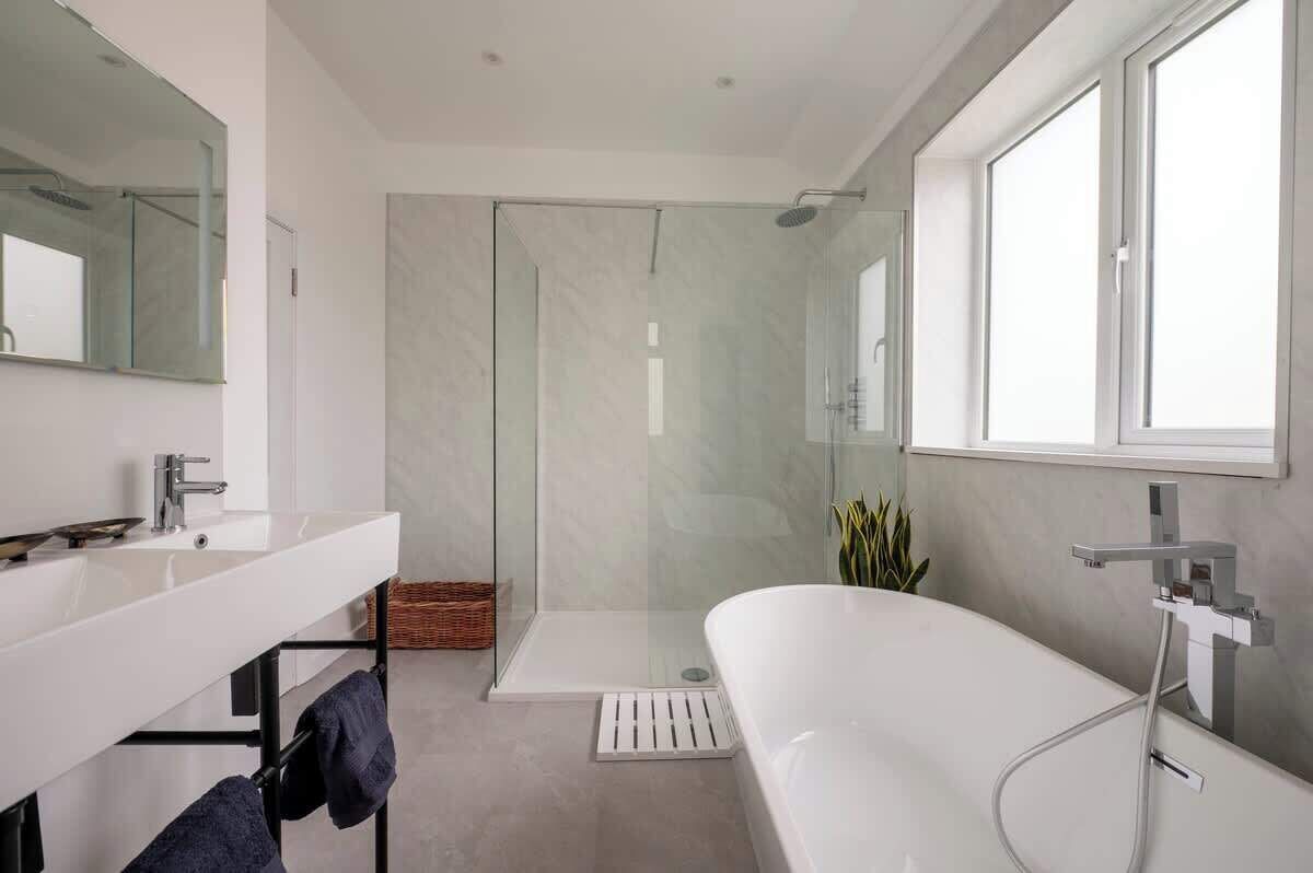 Shower, hair dryer
