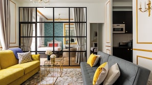 Apartment, City View | Living area | Offices - Merveil Luxury Suites AboukirI-II-III-IV (Paris)