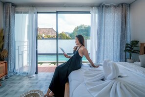 Double Room, Pool View | Free WiFi, bed sheets - Heaven House Kintamani (Kintamani)
