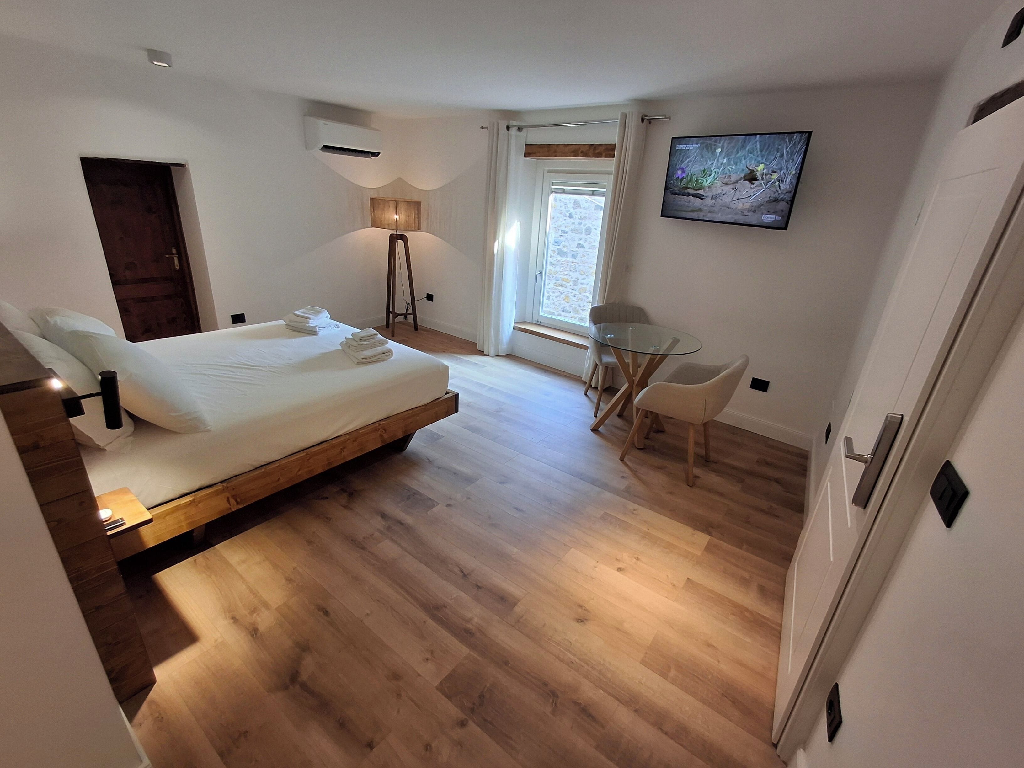 Romantic Double Room | Premium bedding, memory foam beds, soundproofing, iron/ironing board