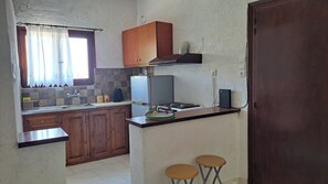 Fridge, oven, stovetop, coffee/tea maker