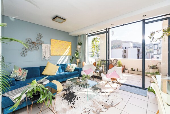 Luxury-Apartment, Balkon, Bergblick