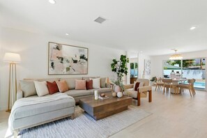 Smart TV, DVD player, books, music library