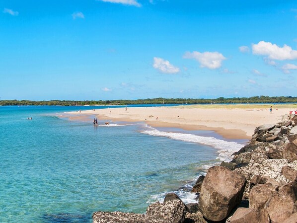 Beach nearby, white sand