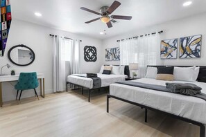 Iron/ironing board, travel crib, WiFi, bed sheets