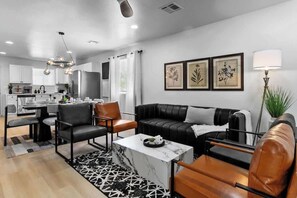 TV, fireplace, offices