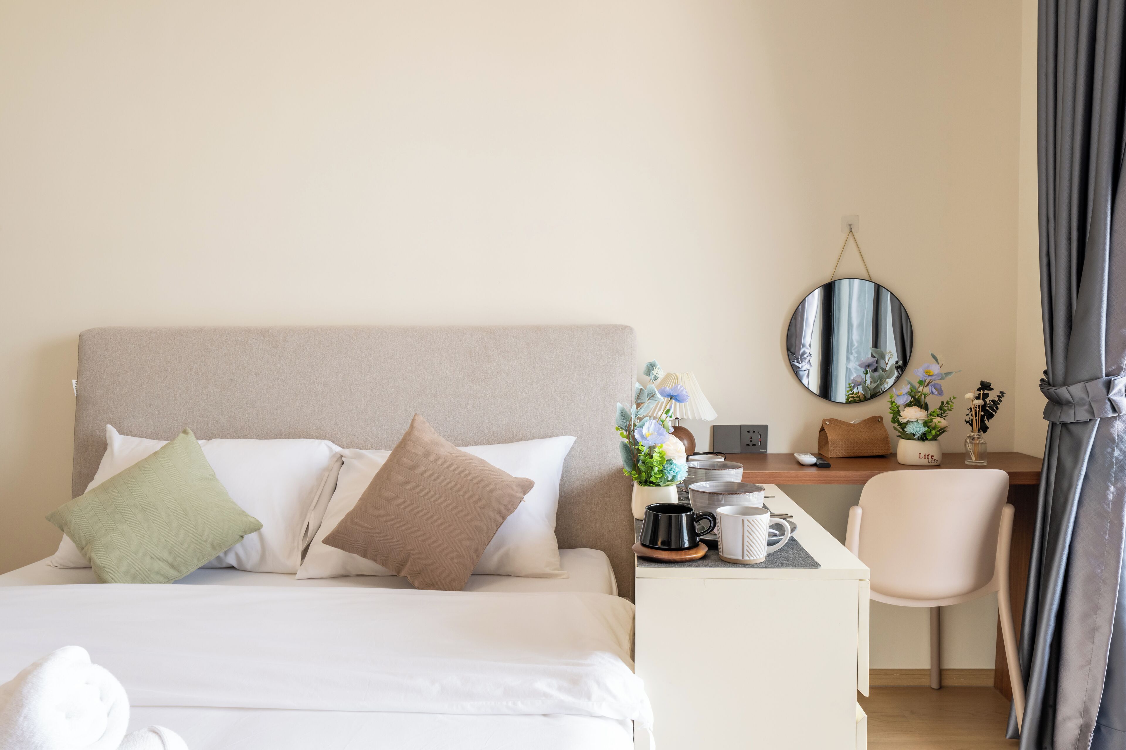 Studio Confort, vue ville | Espace de travail pour ordinateur portable, Wi-Fi gratuit, draps fournis