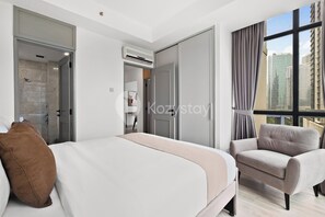 Apartament, 2 dormitoris, vistes a la ciutat | Planxa i posts de planxar i wifi gratuïta