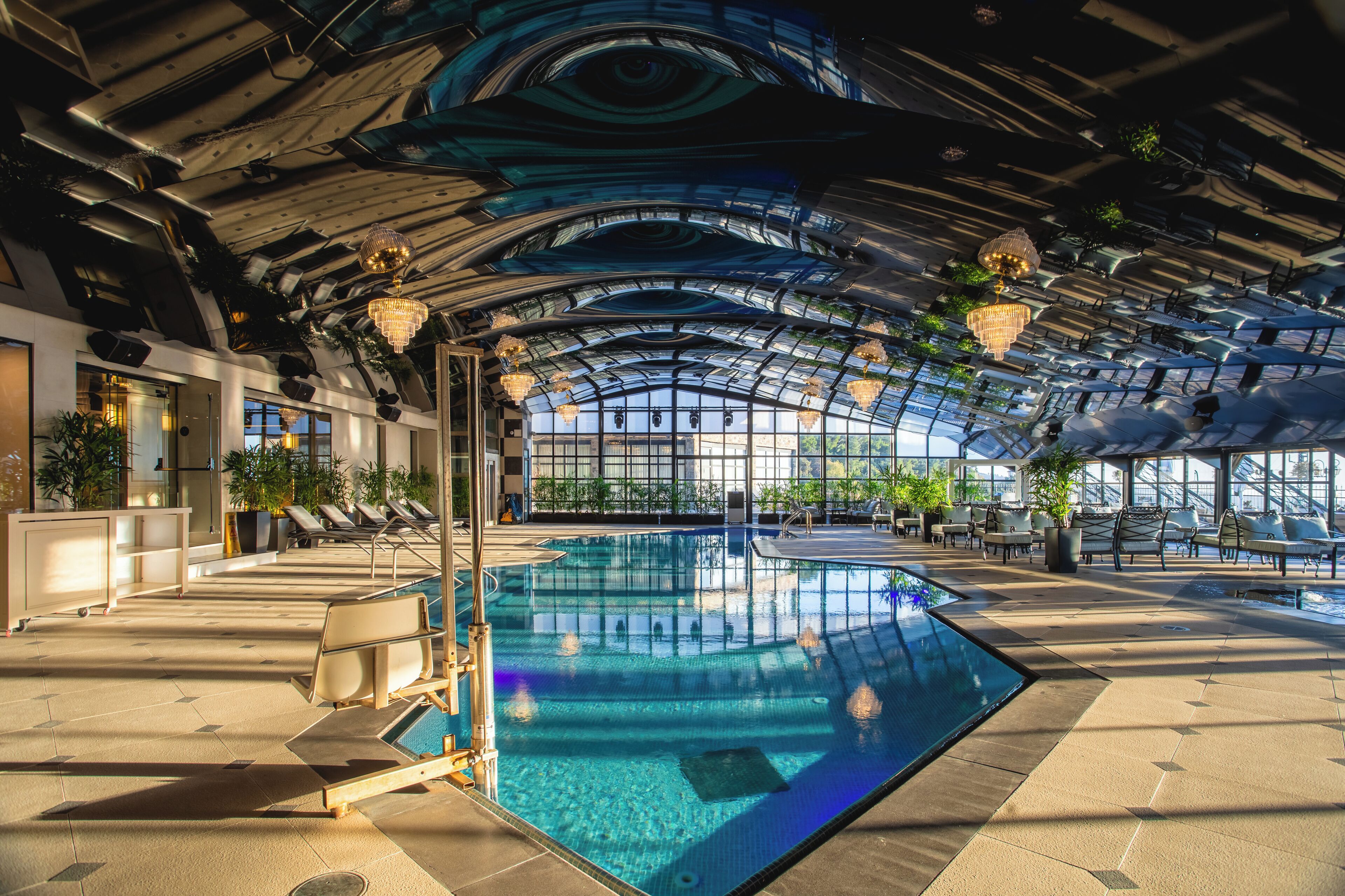 Indoor pool, outdoor pool