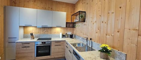 Fridge, oven, stovetop, dishwasher