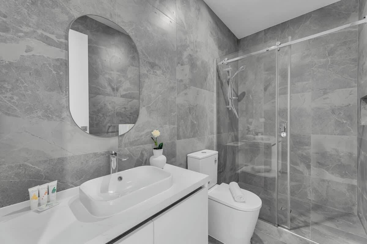 Shower, hair dryer