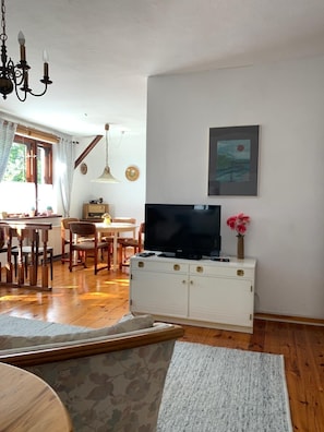 Smart TV, fireplace, printers
