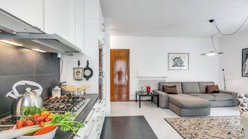 Apartamento standard, vários quartos (Casa Epofo) | Cozinha privada | Geladeira, micro-ondas, fogão, cooktop