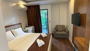 Geluiddichte muren, gratis wifi, beddengoed