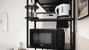 Leilighet, 2 soverom, 2 bad | Eget kjøkken | Kaffetrakter/tekoker, kjøleskap, mikrobølgeovn og kokeplater