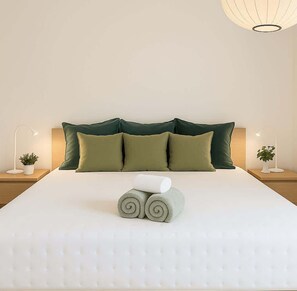 2 bedrooms, iron/ironing board, travel crib, WiFi