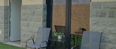 Studiolejlighed - udsigt til gårdsplads - stueetage | Terrasse/gårdhave