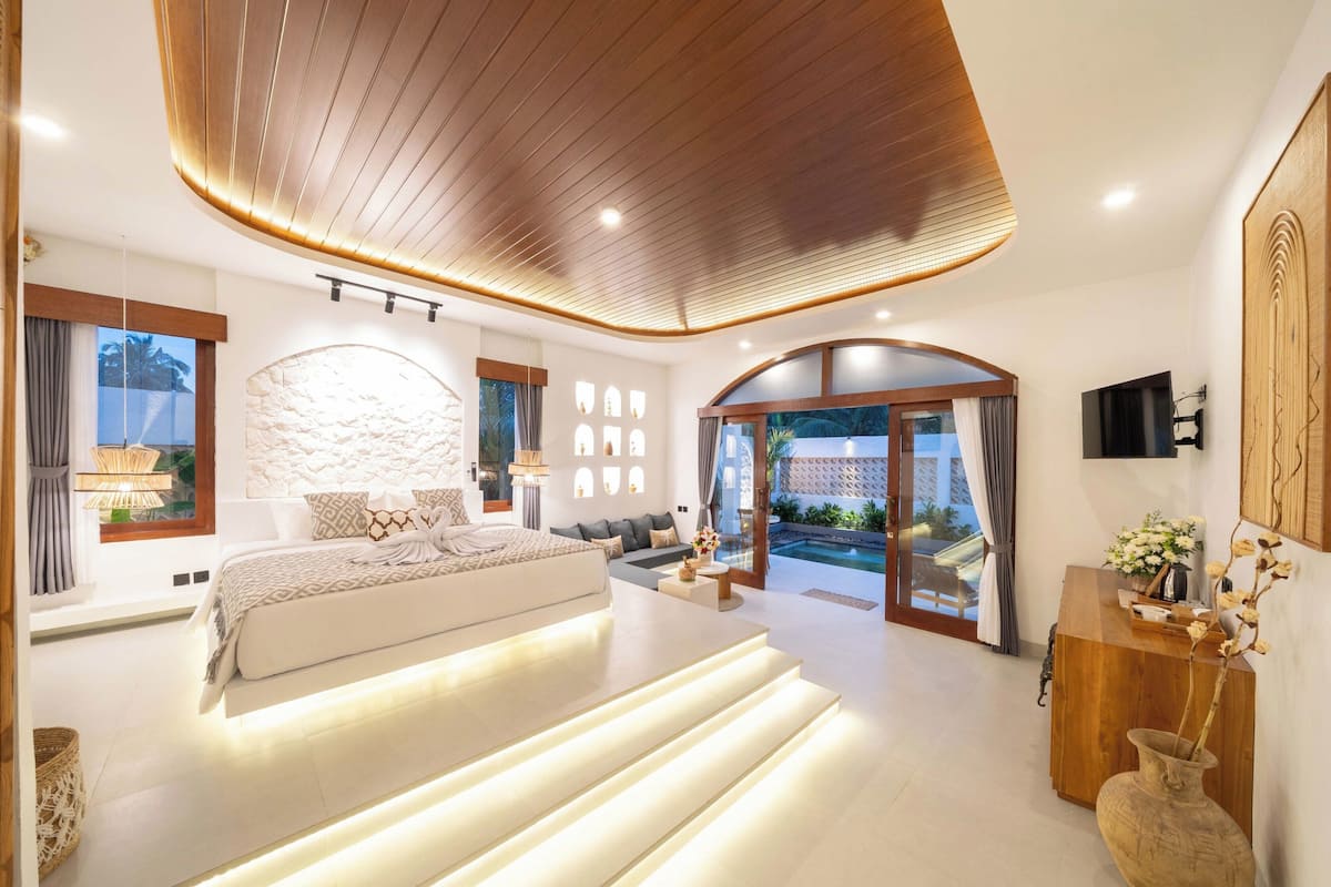 Villa, 1 chambre, piscine privée | Literie de qualité supérieure, minibar, bureau, Wi-Fi gratuit