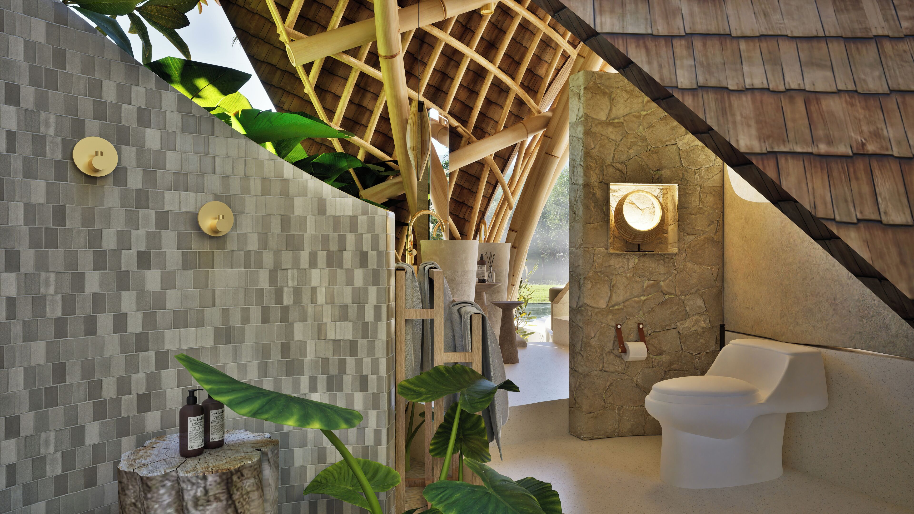 Villa, 1 Bedroom, Private Pool, Garden View | Bathroom | Shower, hair dryer, towels, soap