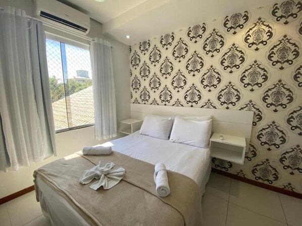 2 bedrooms, iron/ironing board, WiFi, bed sheets