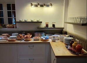 Daily buffet breakfast (EUR 12 per person)