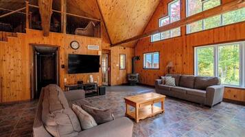 TV, fireplace, offices