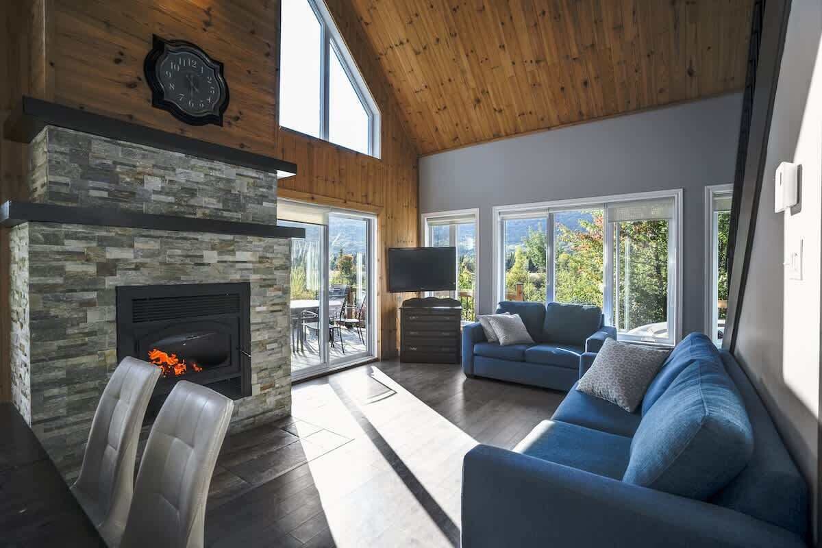 Télévision, cheminée