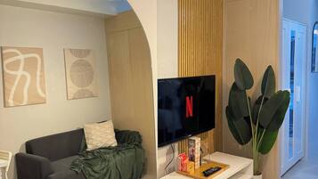 公寓, 1 間臥室, 陽台, 城市景觀 | 客廳