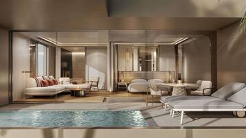 Deluxe Suite, 1 King Bed | Premium bedding, down comforters, free minibar items, in-room safe