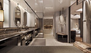 Deluxe Suite, 1 King Bed | Bathroom | Separate tub and shower, rainfall showerhead, free toiletries - Navera Phuket - Mgallery Collection (Choeng Thale)