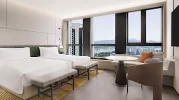 Premium Deluxe Room, 2 Single Beds, River View | Minibar, in-room safe, laptop workspace, blackout drapes
