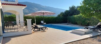 Two bedroomed villa, each with balcony and ensuite, a private pool, and BBQ.