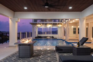 Outdoor pool - Brand New Luxury 8BR Villa on St. Thomas with Ocean Views, Waterfall Pool & More (St. Thomas)