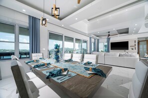 Dining - Brand New Luxury 8BR Villa on St. Thomas with Ocean Views, Waterfall Pool & More (St. Thomas)