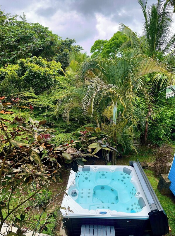 Outdoor spa tub
