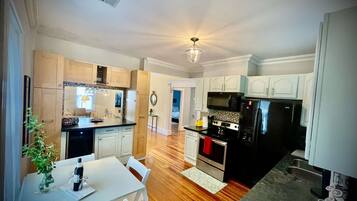 Microwave, stovetop, dishwasher