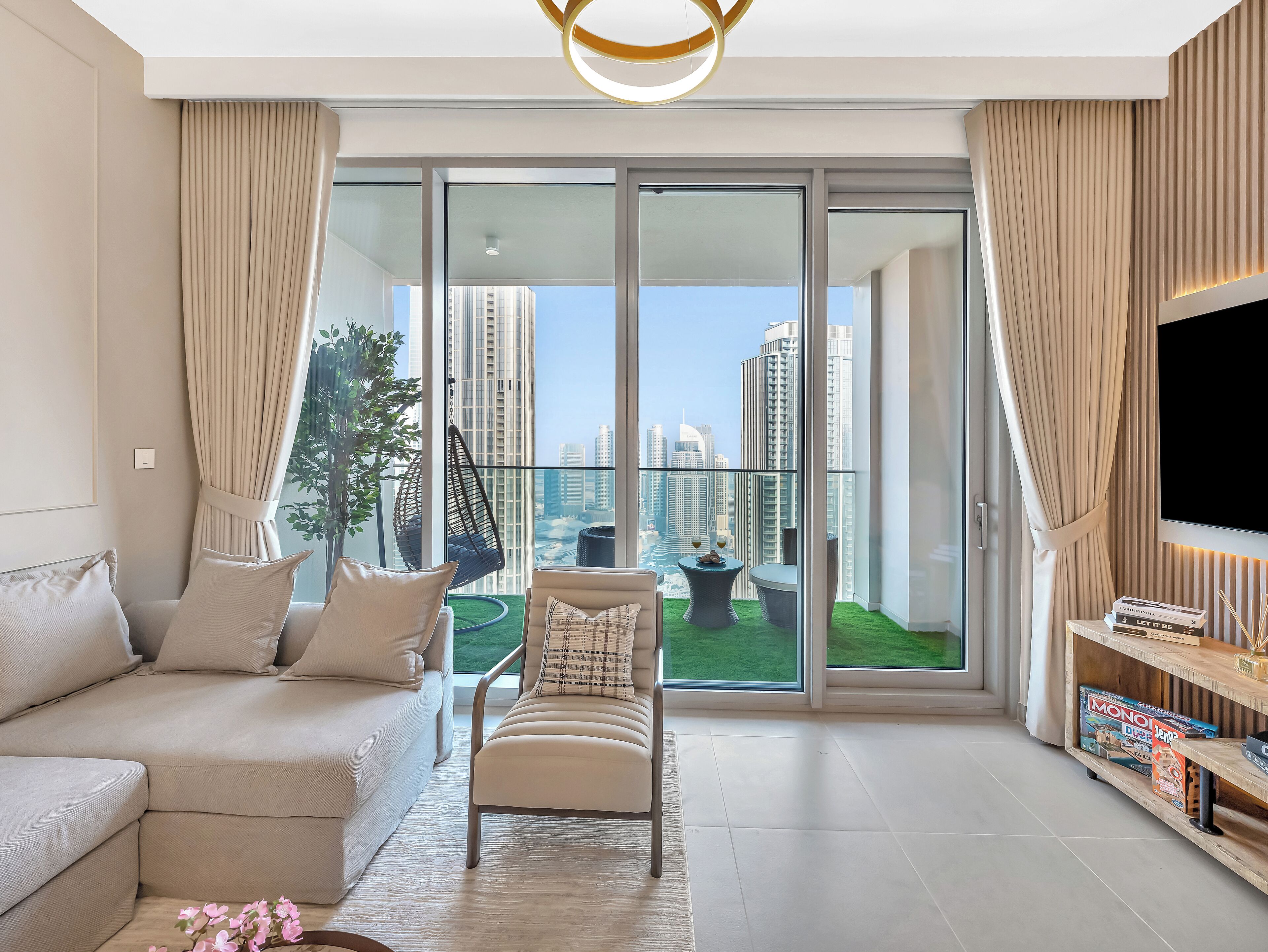 尊荣公寓, 4 间卧室, 城市景观 | 客厅