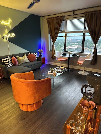 Condo with high rise views