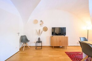 Apartamento, para não fumantes, cozinha | Área de estar