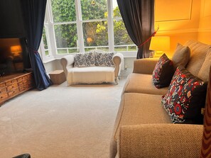 Smart-tv och eldstad