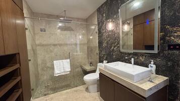 Towels, soap, toilet paper