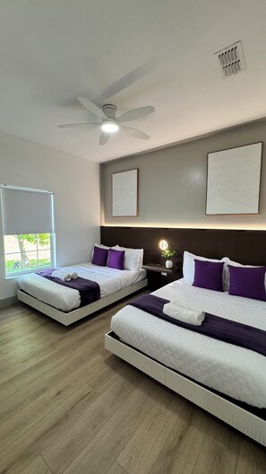 5 dormitorios, caja fuerte, tabla de planchar con plancha