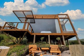 Basic Chalet | Exterior - Linda cabana com jacuzzi VST013 (Anitapolis)