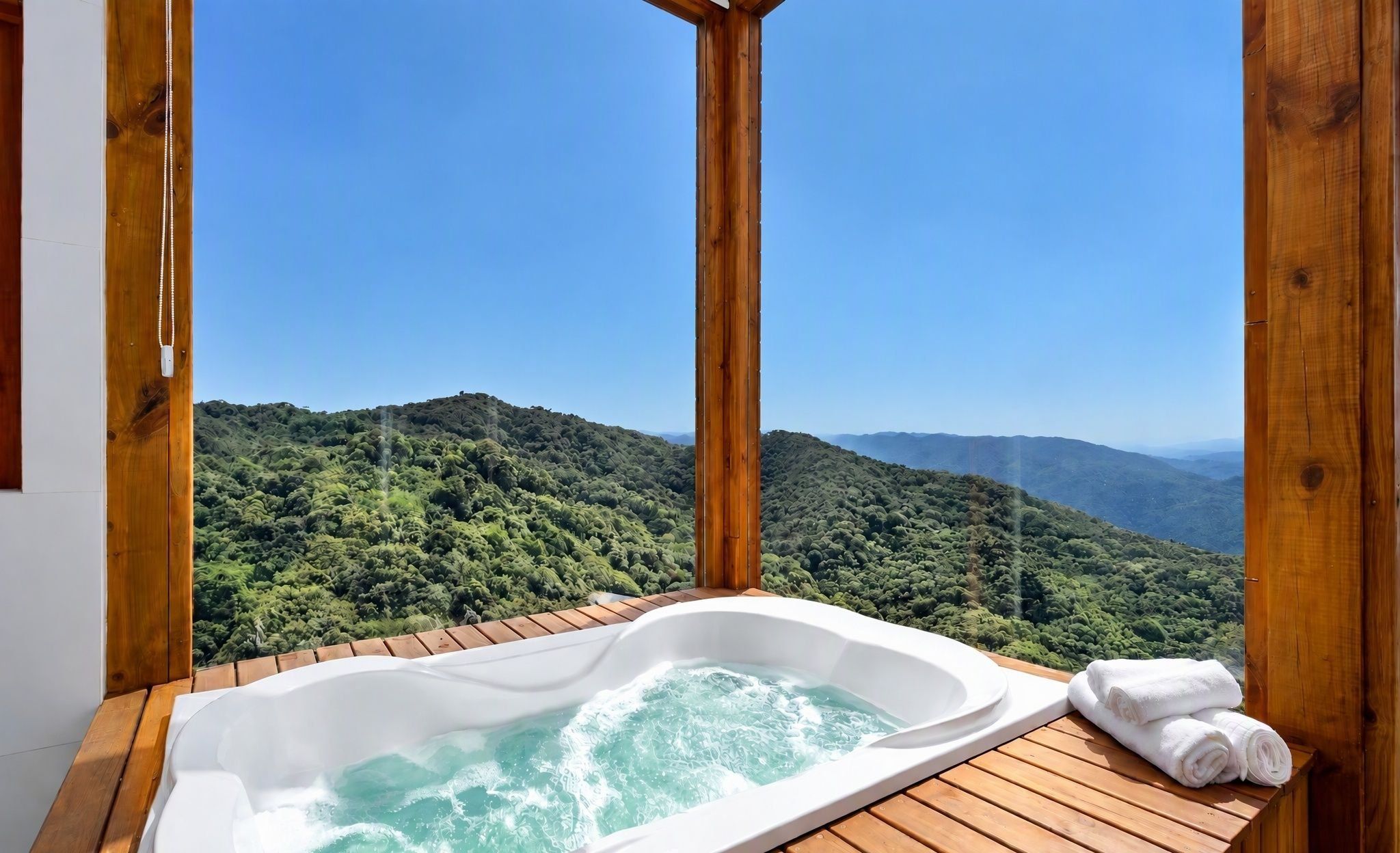 Outdoor spa tub