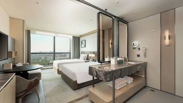 Standard Room, 2 Double Beds, City View | Premium bedding, down comforters, Select Comfort beds